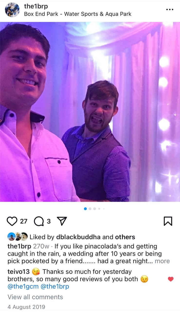 Fun and Memorable Wedding Experience Feedback A light-hearted testimonial sharing a memorable wedding experience, highlighting great music, good company, and enjoyable moments. Discover how Ben & Co Events brings fun to every celebration!